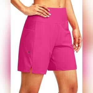 NWT G Gradual 7" Long  High Waisted Quick Dry Swim Board Shorts, Large